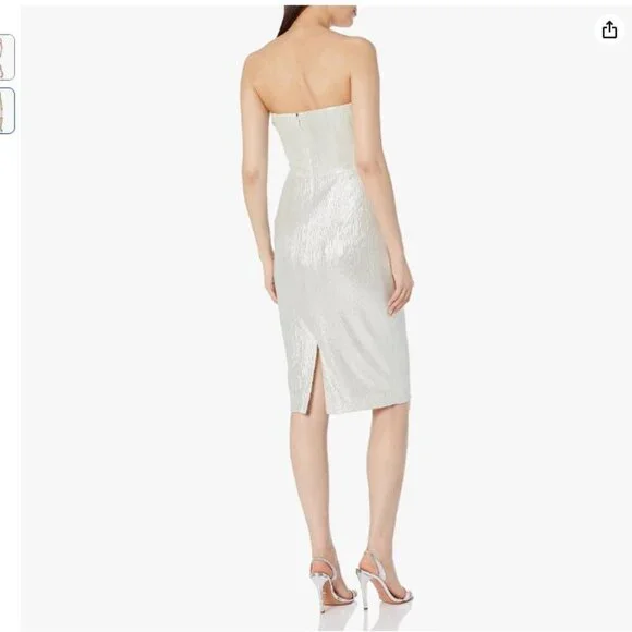 Black Halo Divina Metallic Sheath Dress Size 6 NWT - Picture 3 of 13